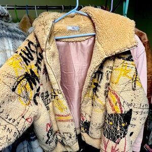 Graffiti Teddy Jacket